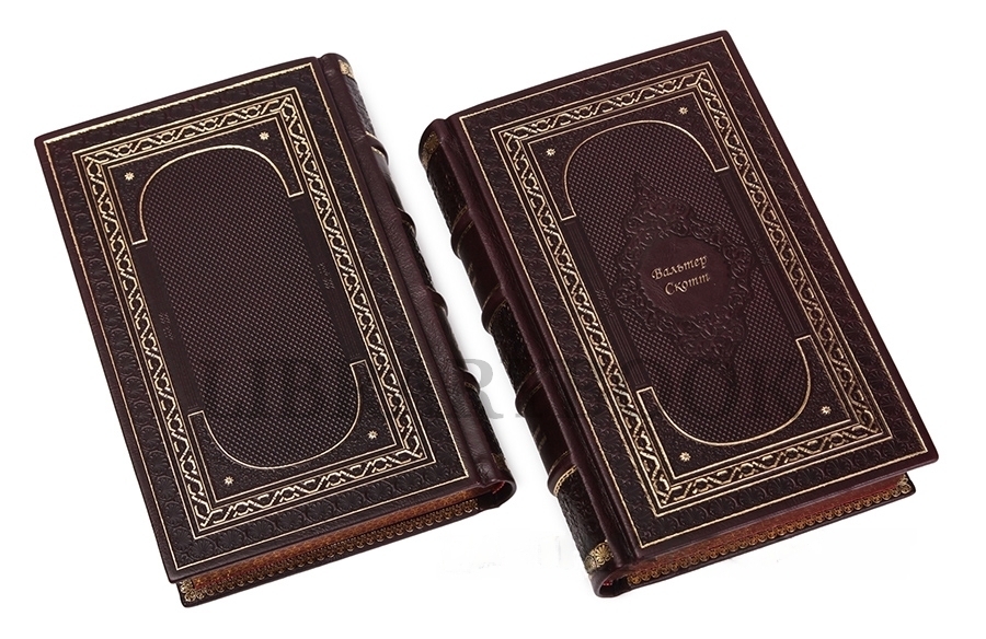 Элитные книги Вальтер Скотт. Собрание сочинений в 20 томах в кожаном переплете