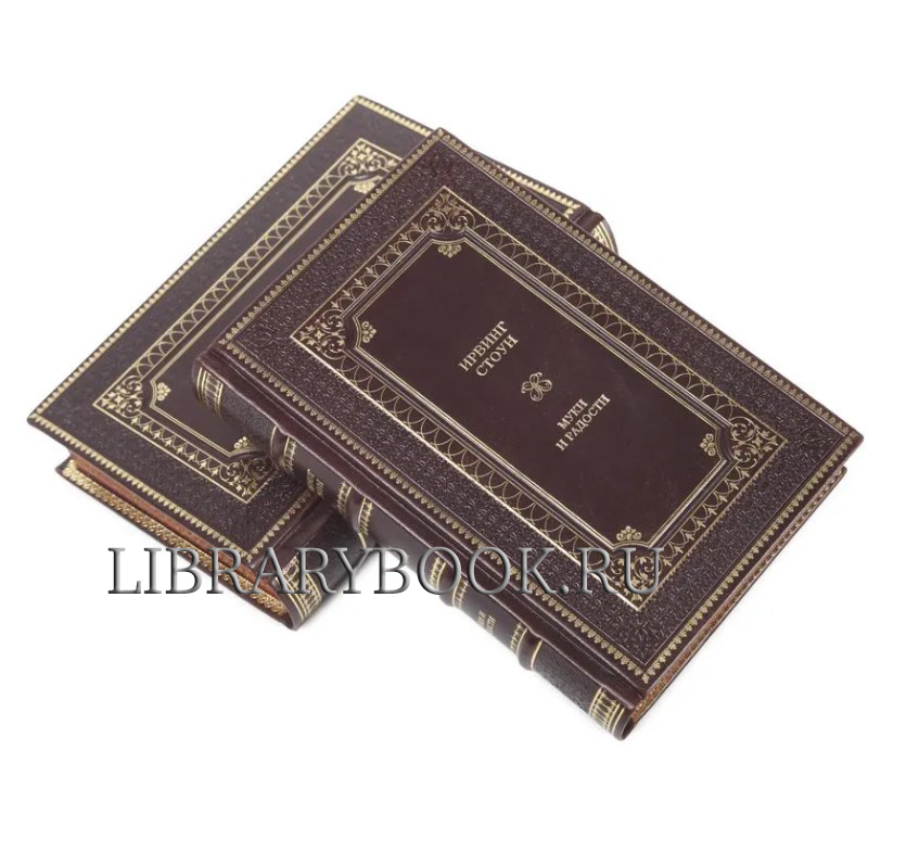 Подарочное издание книги Ирвинг Стоун. Муки и радости в 2 томах в кожаном переплете