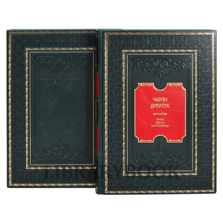 Подарочное издание книги Чарльз Диккенс. Жизнь Дэвида Копперфилда, рассказанная им самим в 2 томах в кожаном переплете