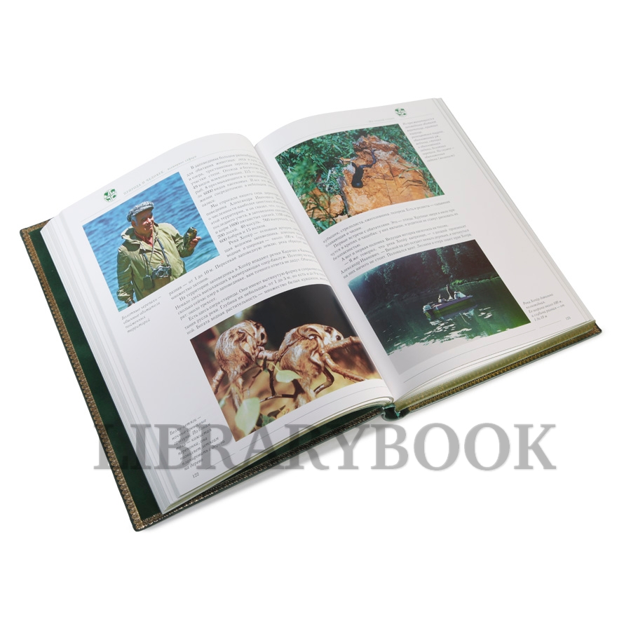 Элитная книга Природа и человек: всемирное сафари Николай Дроздов, Алексей Макеев в кожаном переплете