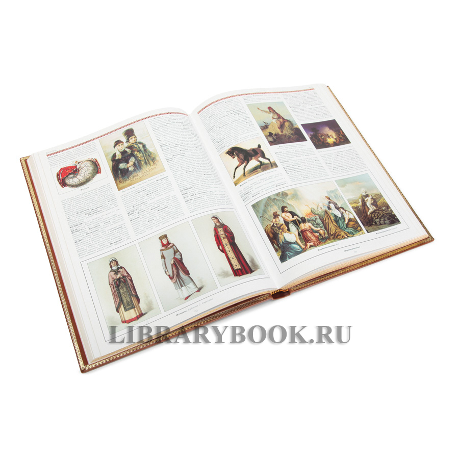 Элитное издание книги Владимир Даль Иллюстрированный толковый словарь живого великорусского языка в кожаном переплете