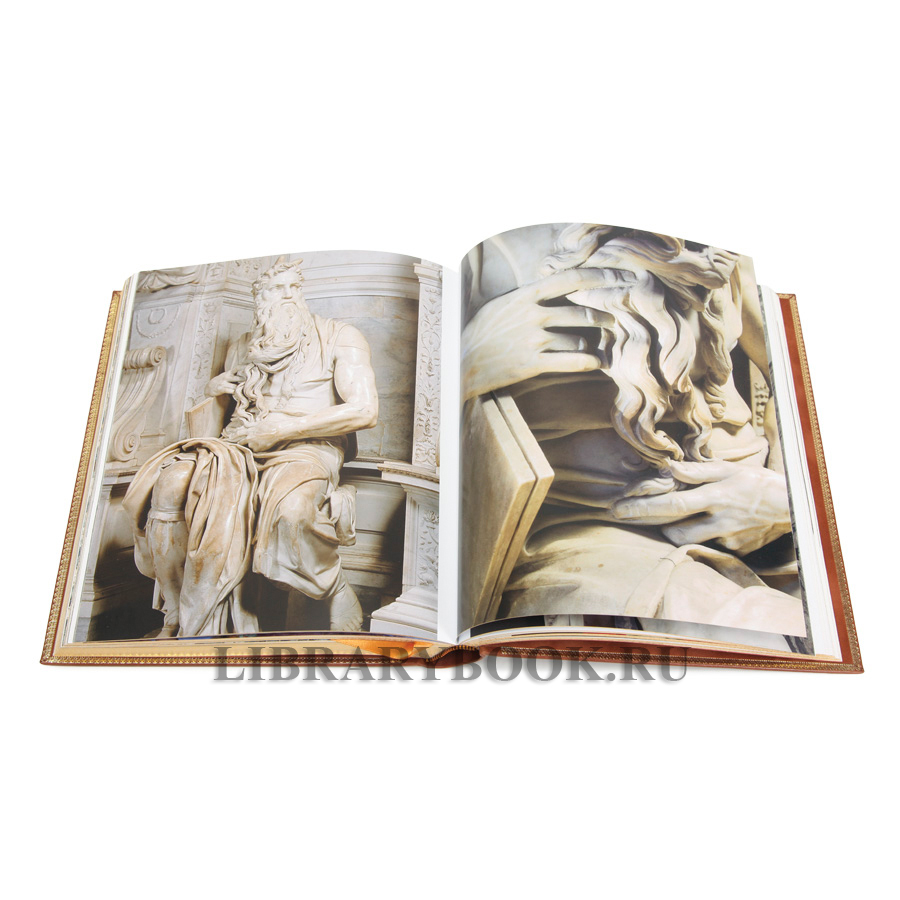 Подарочное издание книги Музеи Италии. Шедевры Ренессанса в кожаном переплете