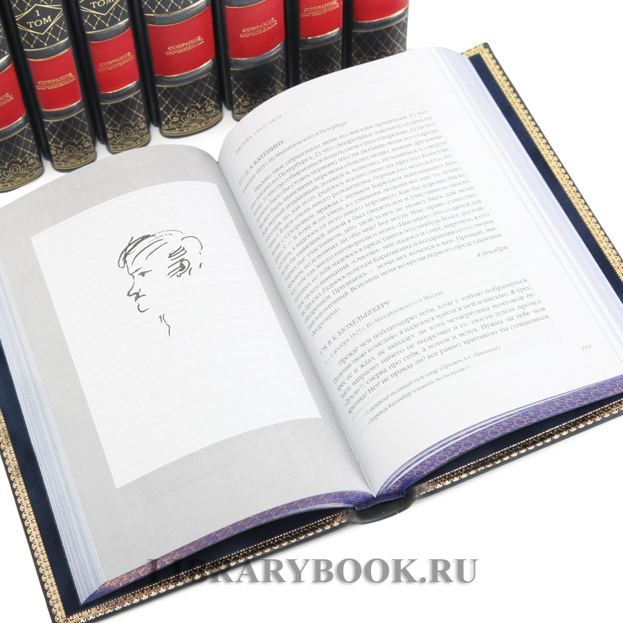 Элитные книги Пушкин Александр Сергеевич. Собрание сочинений в 10 томах в кожаном переплете