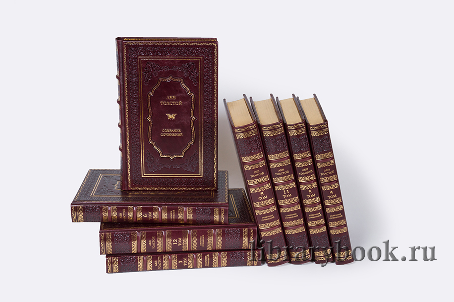 Элитные книги Лев Толстой. Полное собрание сочинений 91 том в кожаном переплете