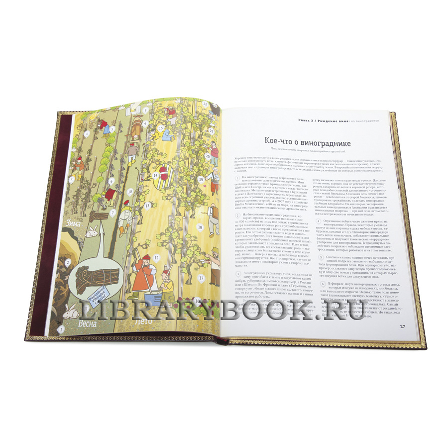 Эксклюзивная книга Просто о лучших винах. Новая энциклопедия в кожаном переплете