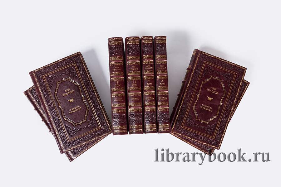 Элитные книги Лев Толстой. Полное собрание сочинений 91 том в кожаном переплете