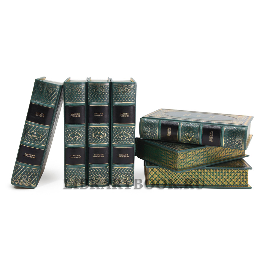 Коллекционные книги Собрание сочинений в 7 томах Максим Горький в кожаном переплете