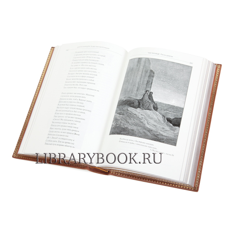 Подарочное издание Данте Алигьери Божественная Комедия в кожаном переплете