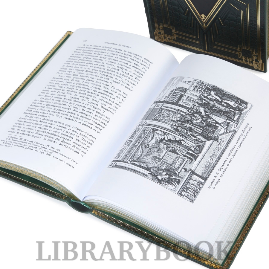 Коллекционное издание История Петра Великого Александр Брикнер в 2 томах в кожаном переплете