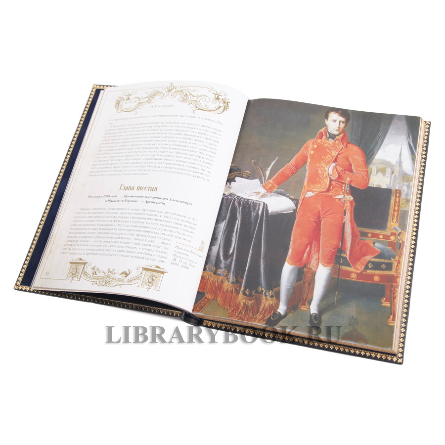 Подарочная книга Александр I. Победитель Наполеона Николай Шильдер в кожаном переплете