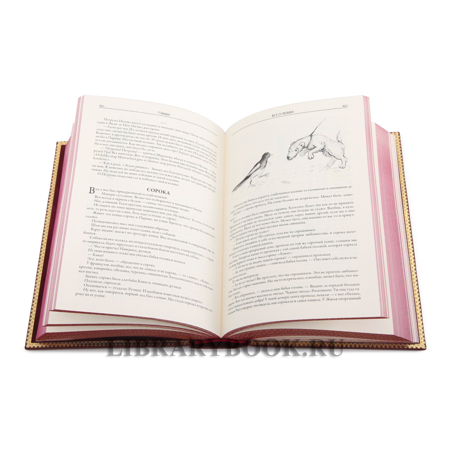 Подарочная книга Юмористические рассказы Надежда Тэффи в кожаном переплете