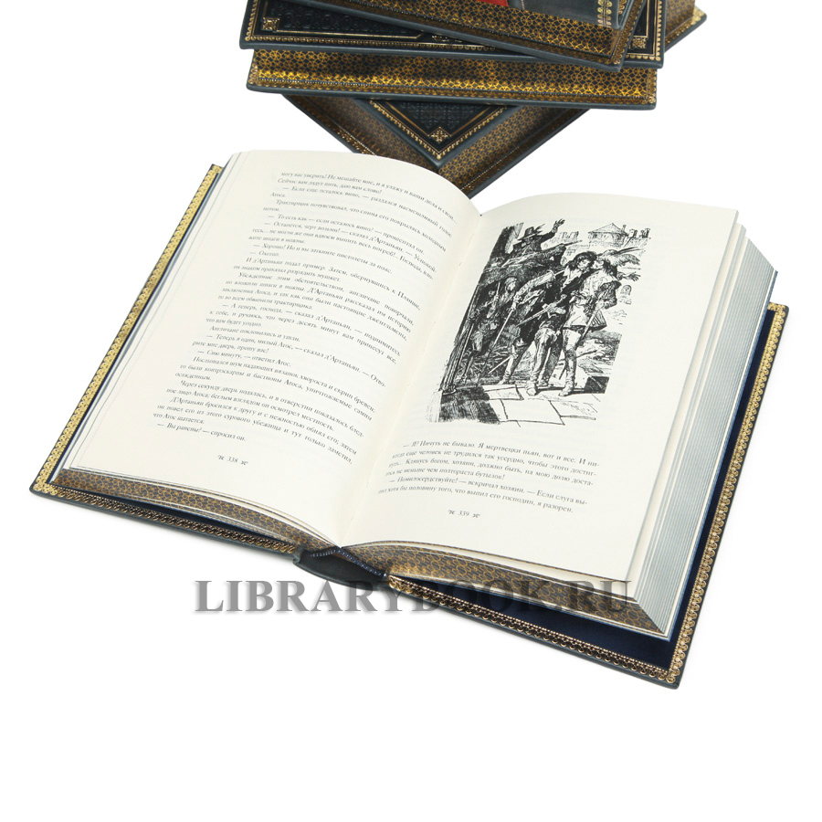 Эксклюзивные книги Александр Дюма Собрание сочинений в 12 томах в кожаном переплете