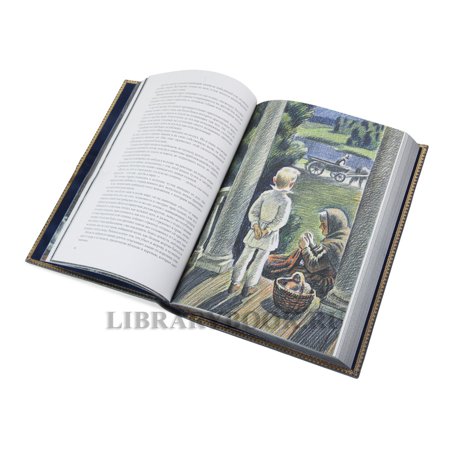 Коллекционное издание книги Иван Гончаров Обломов в кожаном переплете