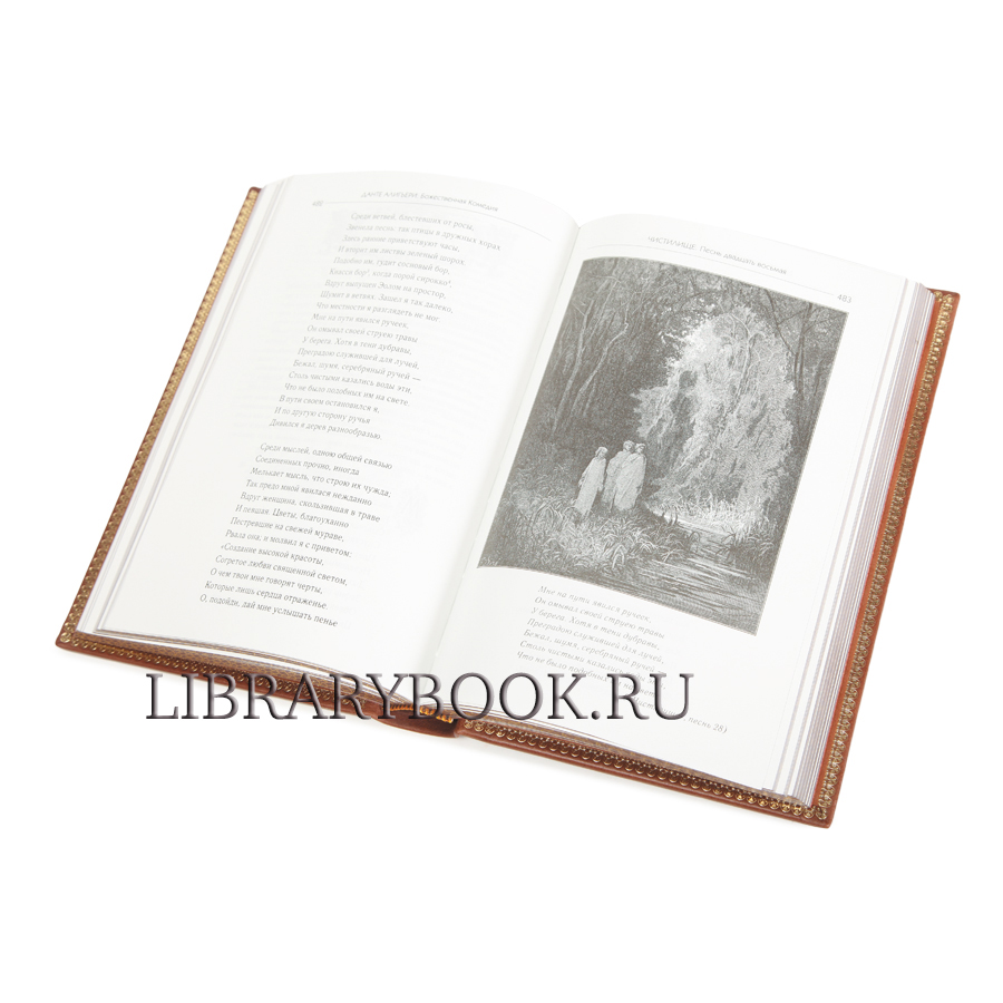 Подарочное издание Данте Алигьери Божественная Комедия в кожаном переплете