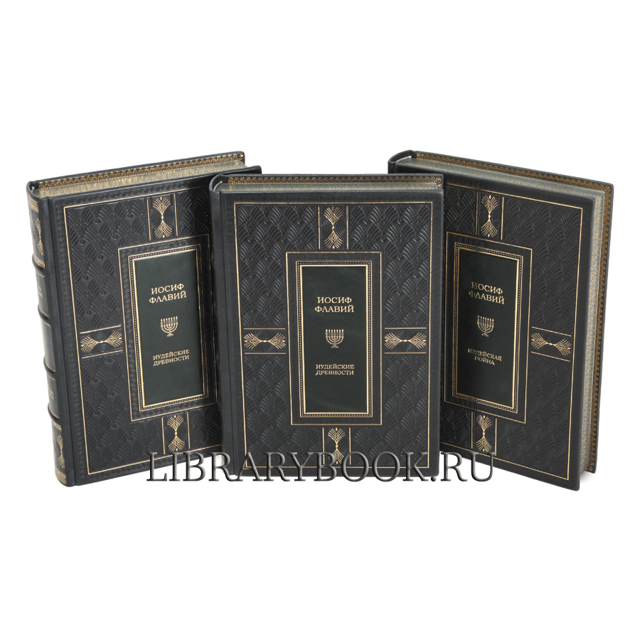 Подарочное издание книги Иосиф Флавий Иудейская война Иудейские древности в кожаном переплете