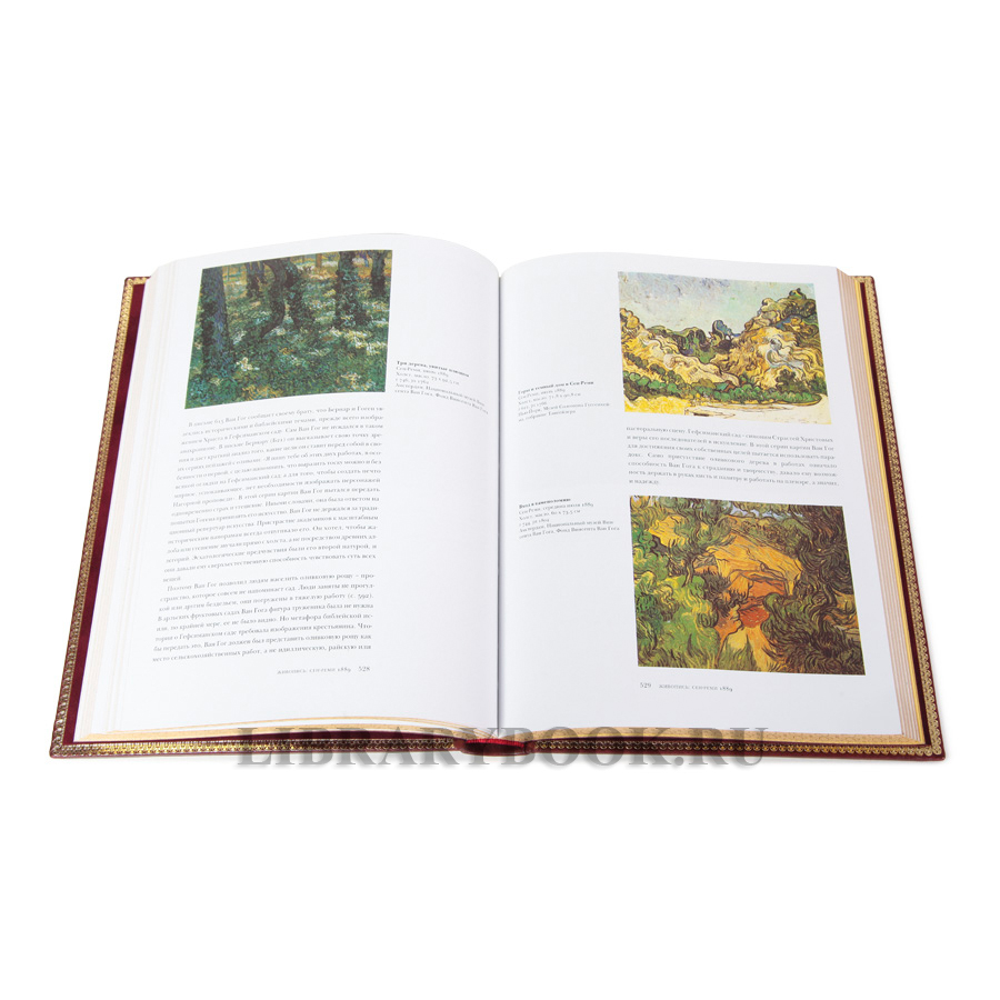 Эксклюзивные книги Винсент Ван Гог. Полное собрание живописи в 2 томах в кожаном переплете