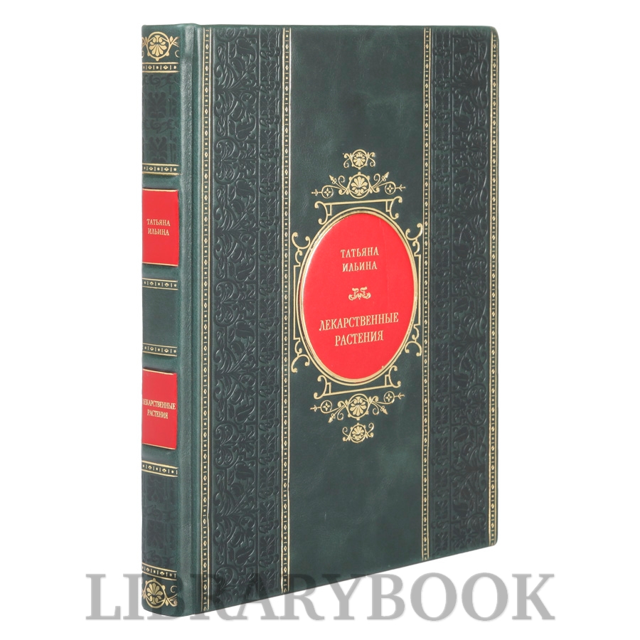 Коллекционная книга Лекарственные растения Татьяна Ильина в кожаном переплете