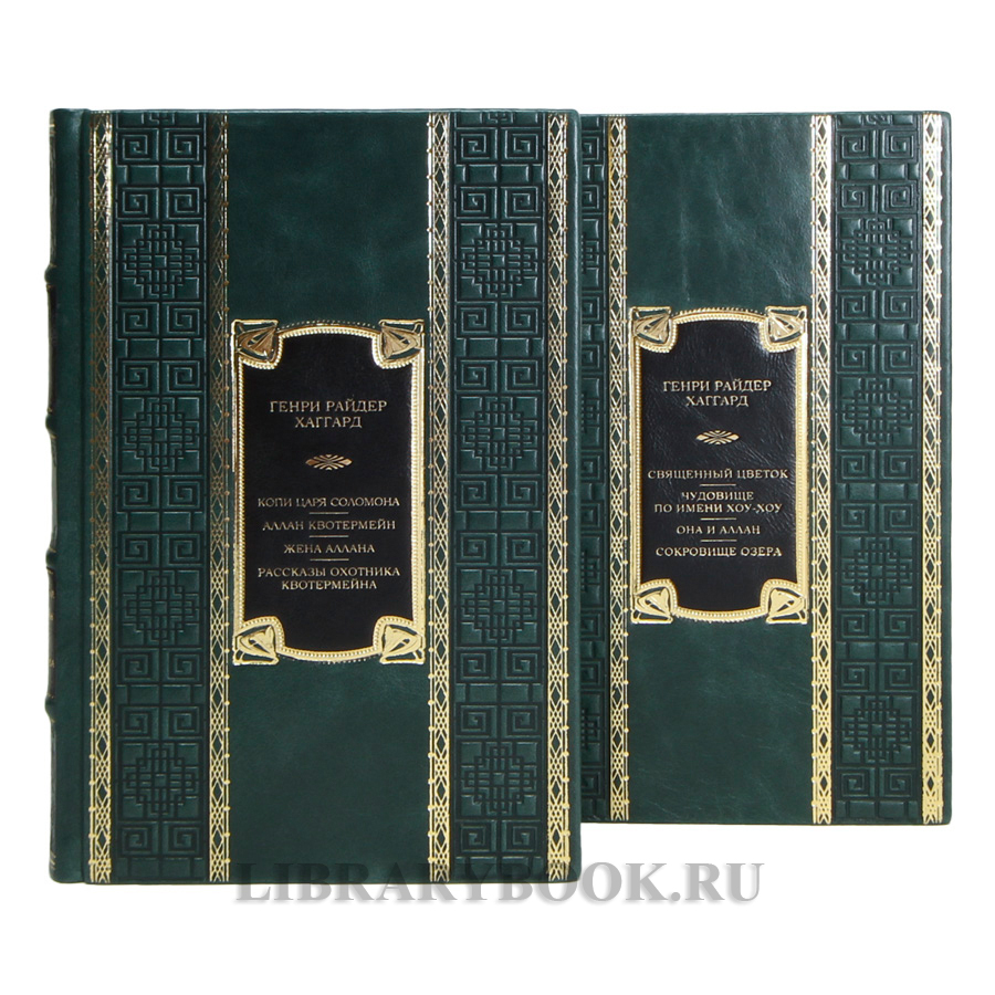 Подарочная книга Генри Райдер Хаггард Избранные произведения в 2-х томах в кожаном переплете
