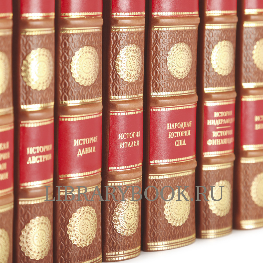 Эксклюзивное издание Национальная История в 25 книгах в кожаном переплете