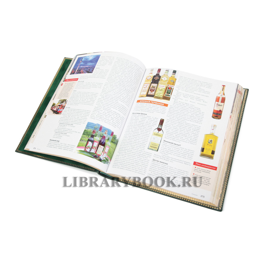 Эксклюзивная книга Большая книга вин и алкогольных напитков мира. Энологическое путешествие вокруг света. Друбачевская Ирина в кожаном переплете
