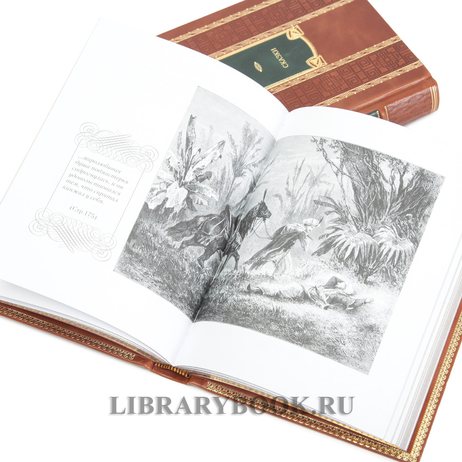 Эксклюзивные издание книги Вильгельм Гауф. Сказки в 2 томах в кожаном переплете