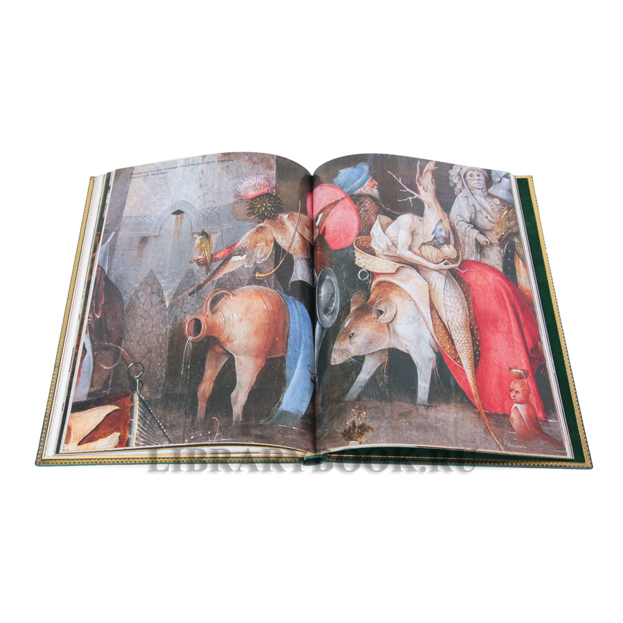 Элитное издание Великие полотна Иероним Босх в кожаном переплете