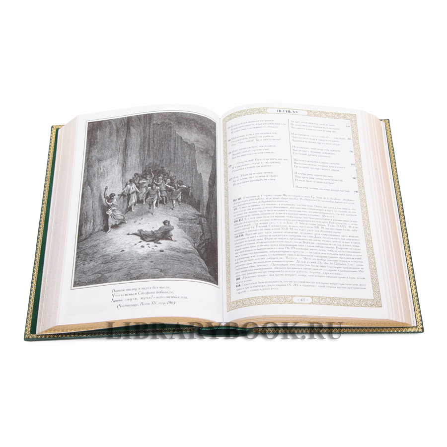 Коллекционная книга Божественная комедия Данте Алигьери в кожаном переплете