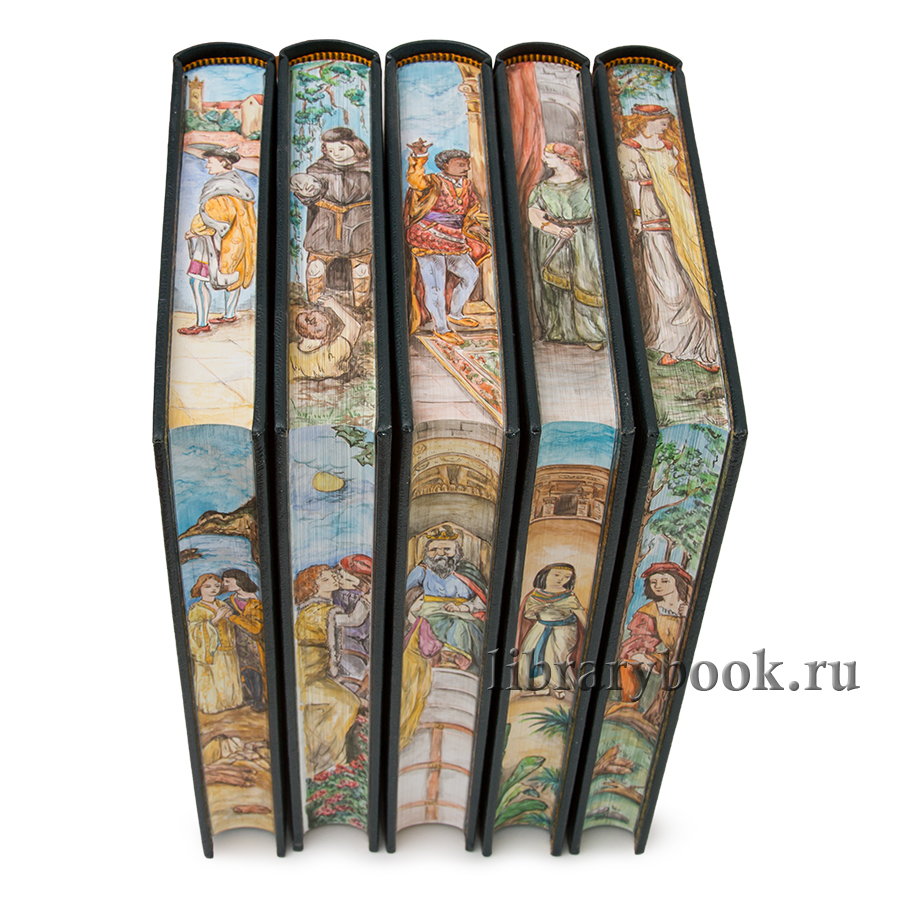 Элитные книги Уильям Шекспир "Собрание сочинений" в 5 томах в кожаном переплете