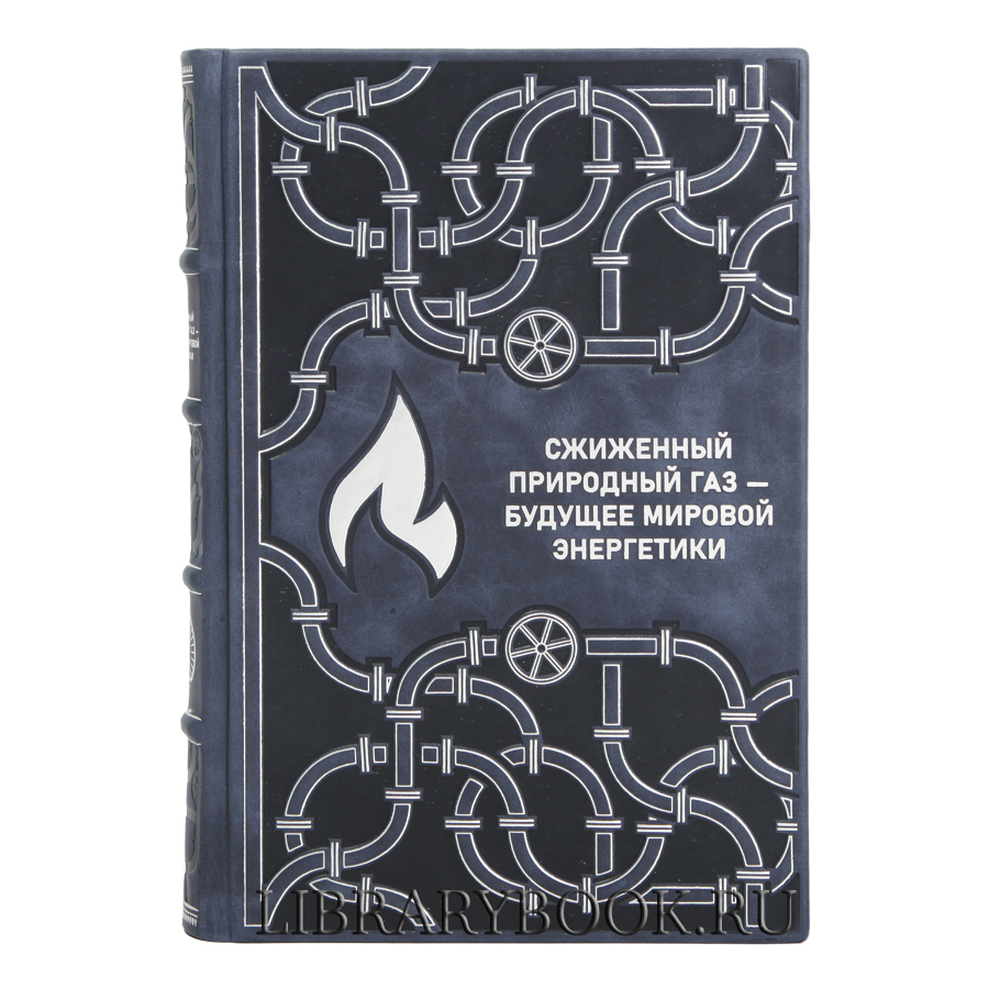Элитное издание книги Сжиженный природный газ — будущее мировой энергетики в кожаном переплете