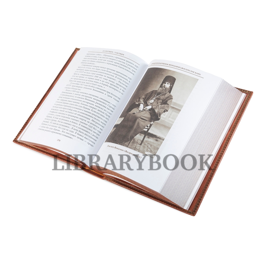 Эксклюзивная книга Избранные жития мучеников и исповедников церкви русской Архимандрит Дамаскин (Орловский) в кожаном переплете