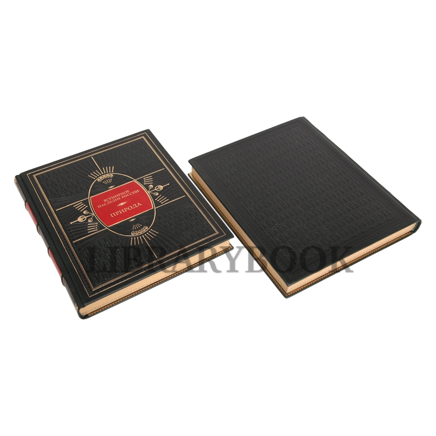 Подарочное издание книги Всемирное наследие России: Архитектура, Природа в 2 томах в кожаном переплете