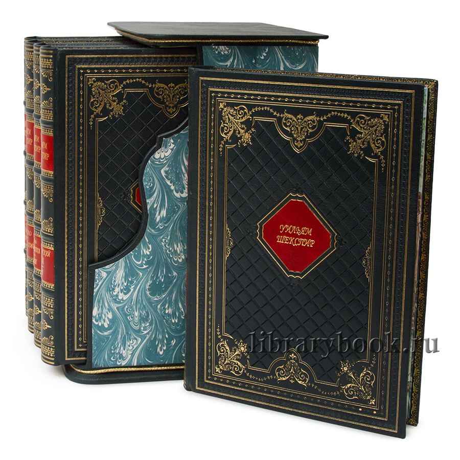 Элитные книги Уильям Шекспир "Собрание сочинений" в 5 томах в кожаном переплете