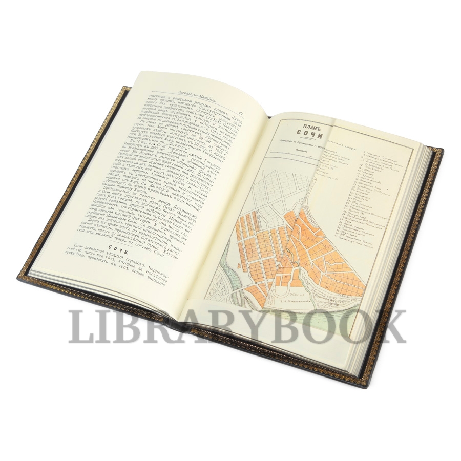 Подарочная книга Григорий Москвич Иллюстрированный практический путеводитель по Черноморскому побережью в кожаном переплете