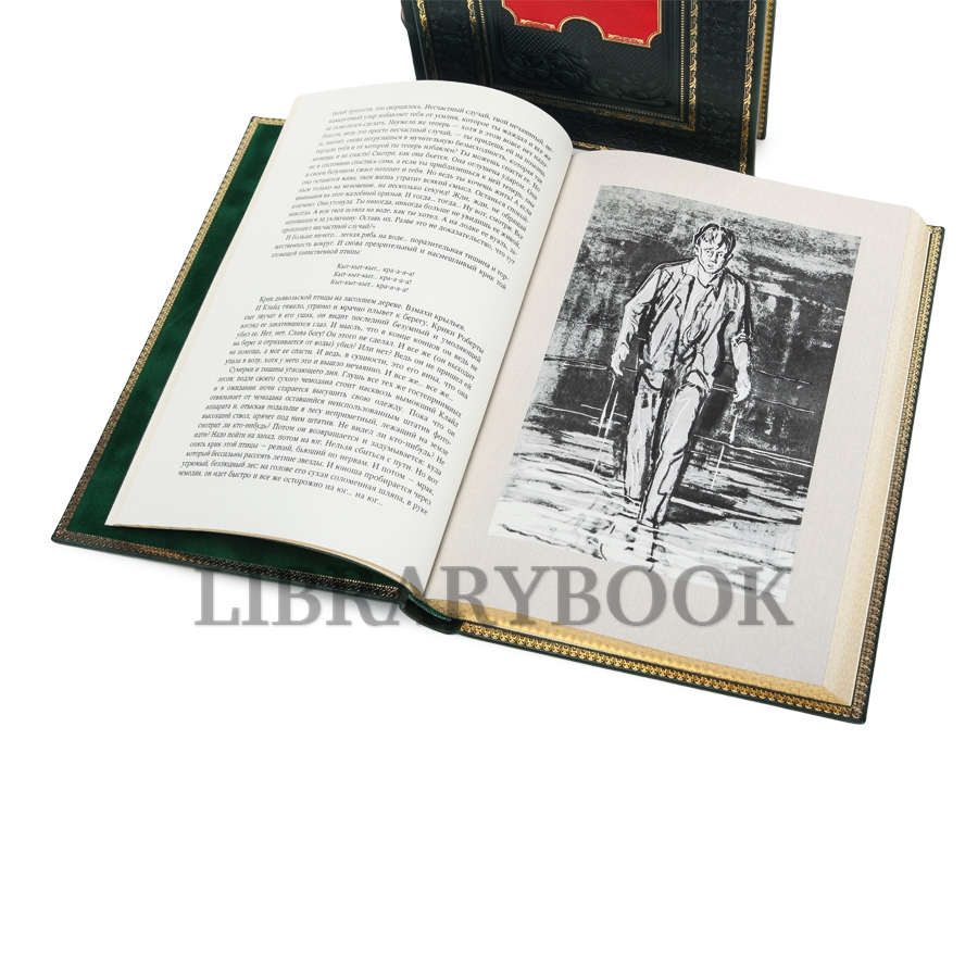 Элитное издание книги Теодор Драйзер. Американская трагедия в 2 томах в кожаном переплете