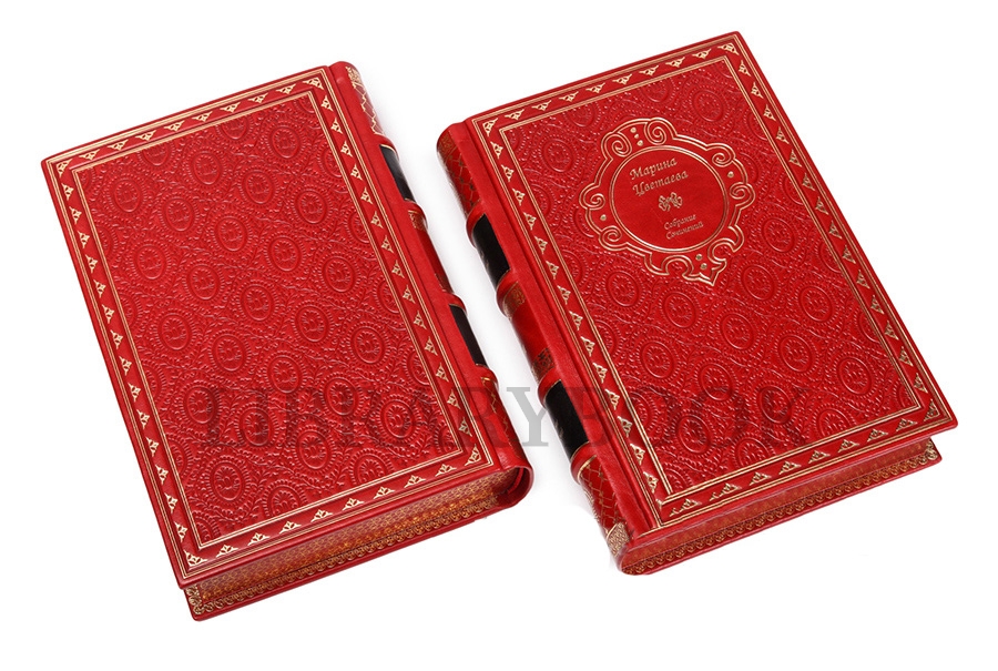 Подарочные книги Собрание сочинений Марина Цветаева в 5 томах в кожаном переплете