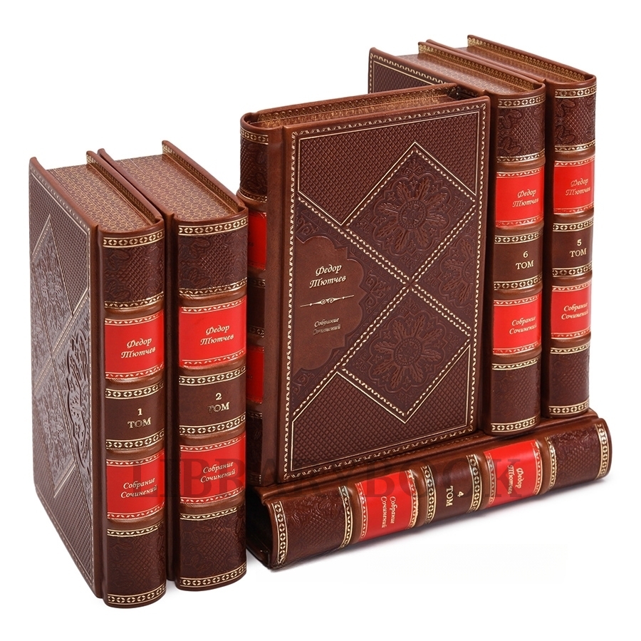 Элитное издание книги Федор Тютчев. Собрание сочинений в 6 томах в кожаном переплете