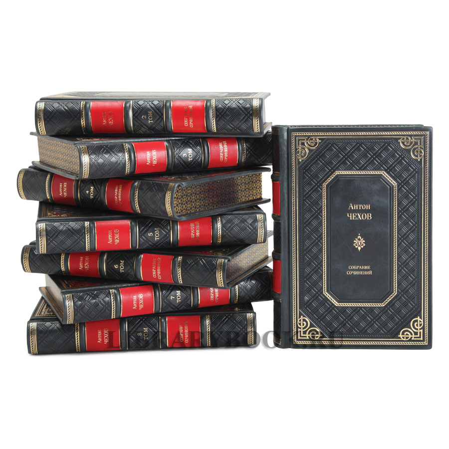 Коллекционное издание книги Антон Чехов Собрание сочинений в 10 томах в кожаном переплете