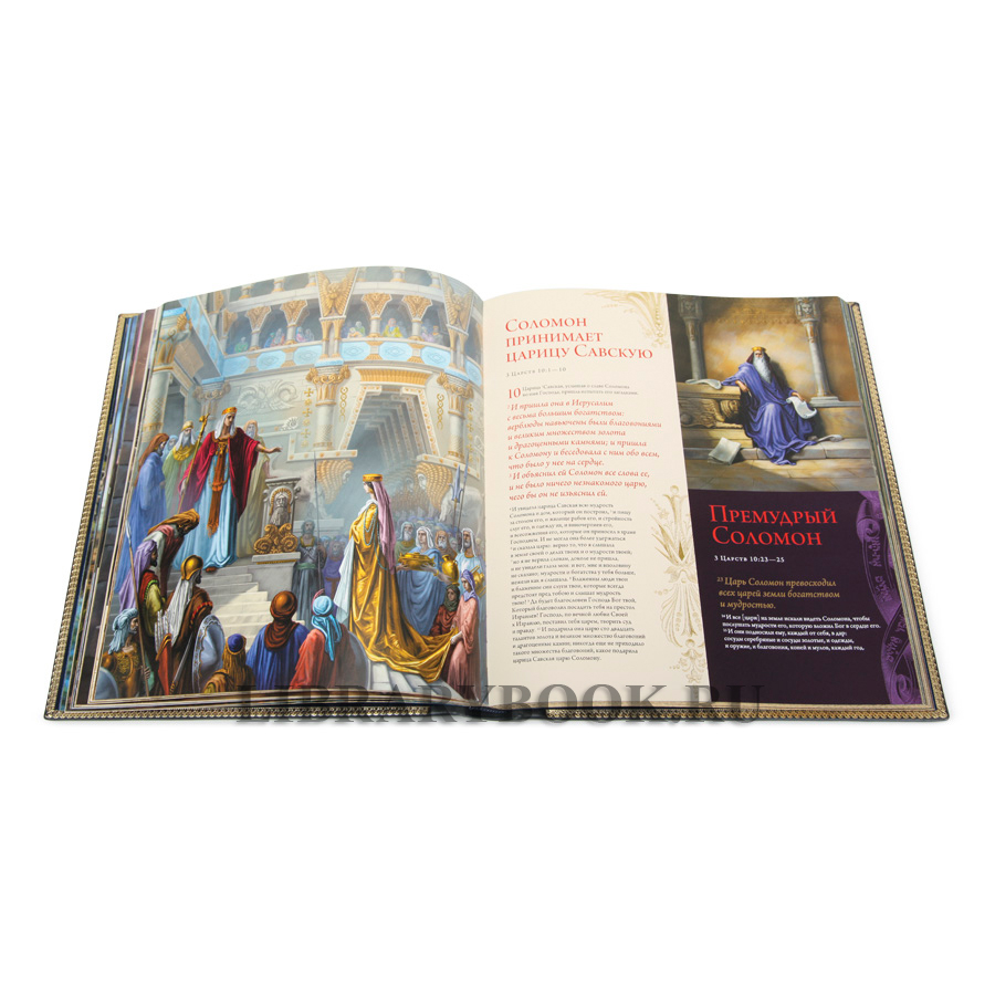 Подарочная книга Библия. Книги Священного Писания Ветхого и Нового Завета. С полным циклом иллюстраций Гюстава Доре в кожаном переплете