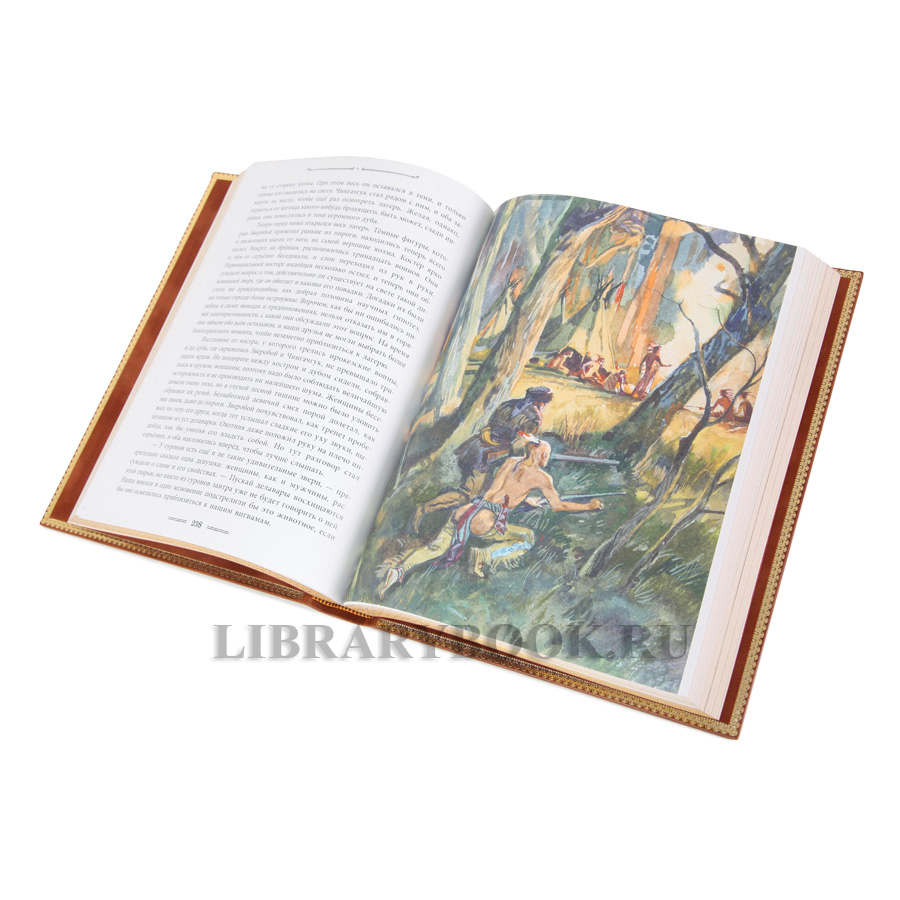 Эксклюзивное издание книги Зверобой Фенимор Купер в кожаном переплете