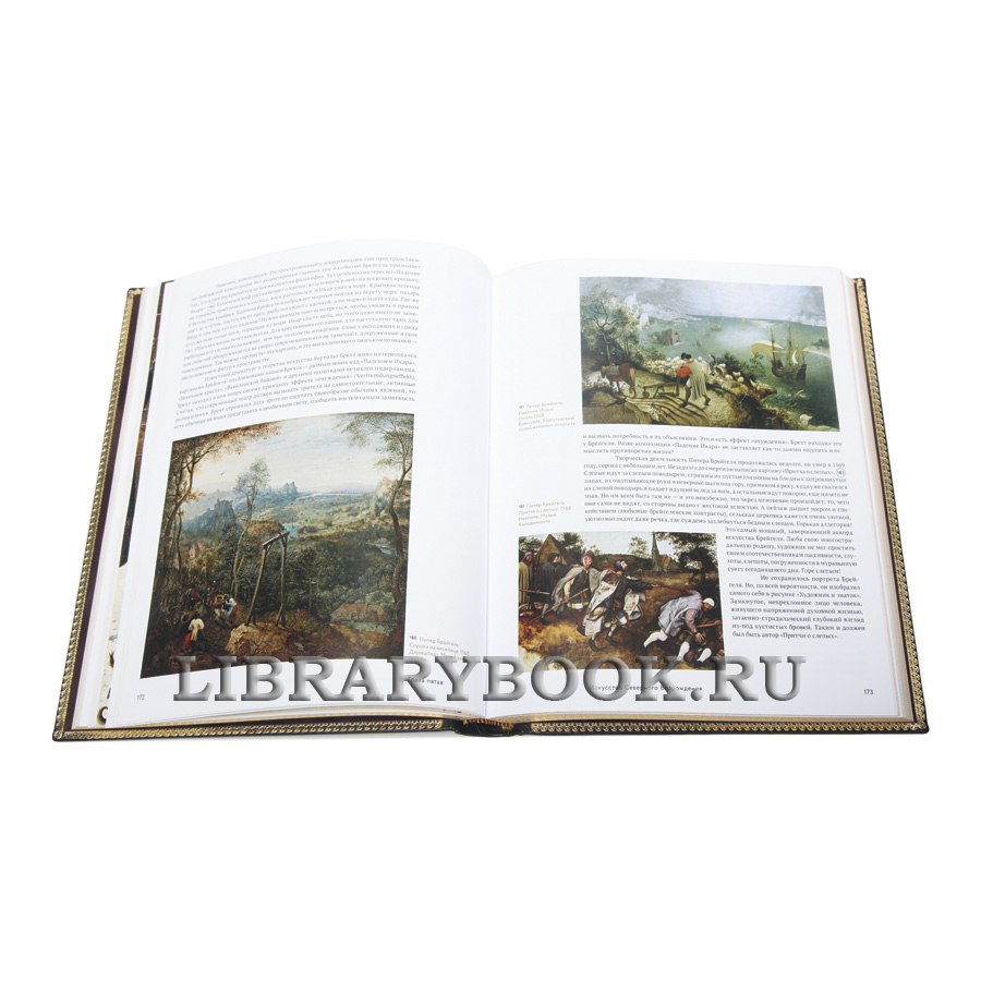 Элитная книга Краткая история искусств Нина Дмитриева в кожаном переплете