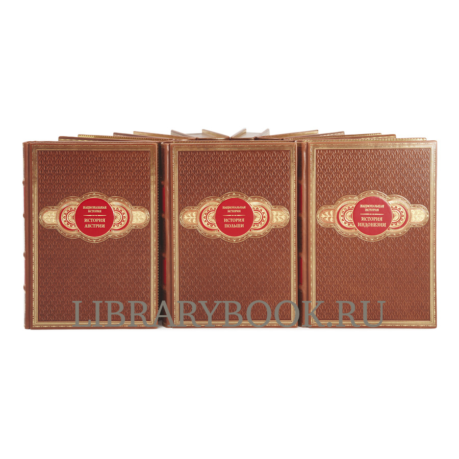 Эксклюзивное издание Национальная История в 25 книгах в кожаном переплете