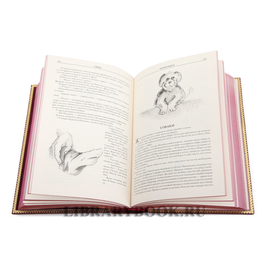 Подарочная книга Юмористические рассказы Надежда Тэффи в кожаном переплете