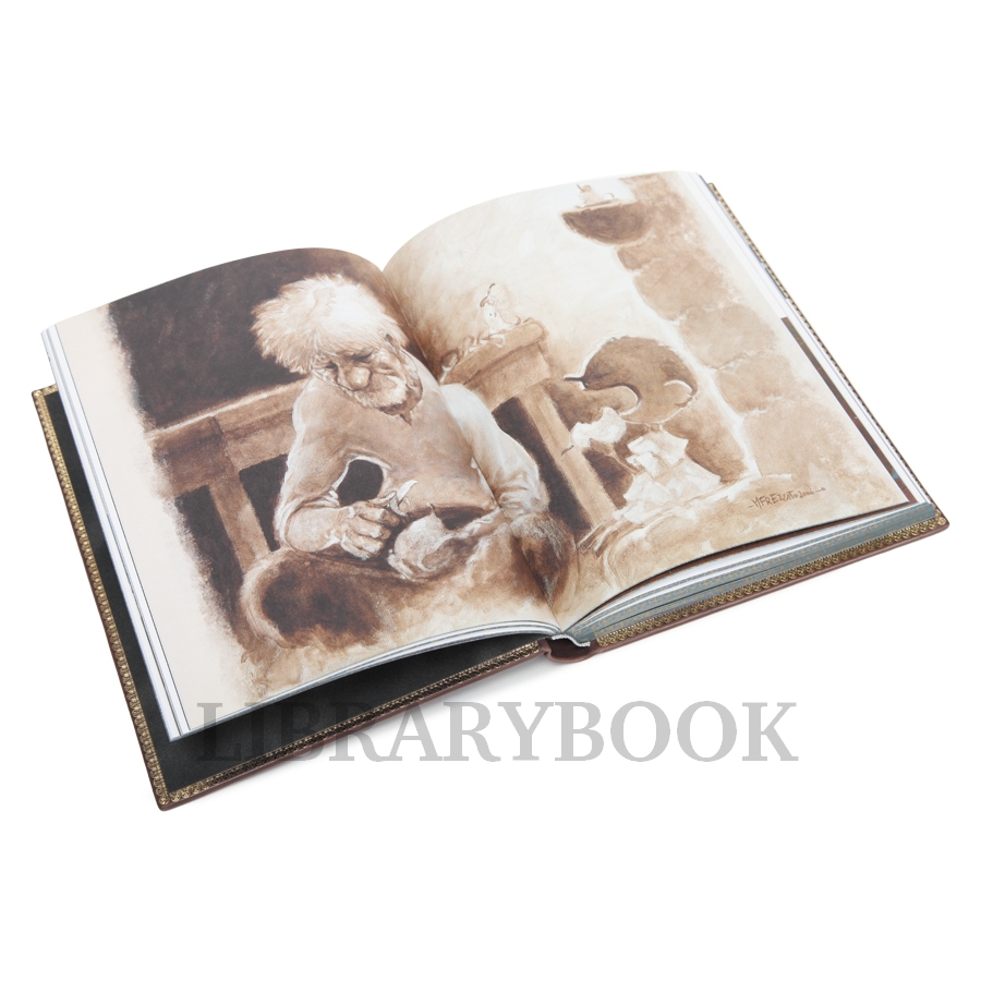 Подарочное издание Пиноккио Карло Коллоди в кожаном переплете