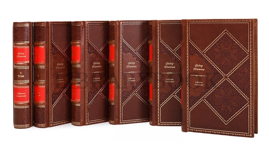 Элитное издание книги Федор Тютчев. Собрание сочинений в 6 томах в кожаном переплете