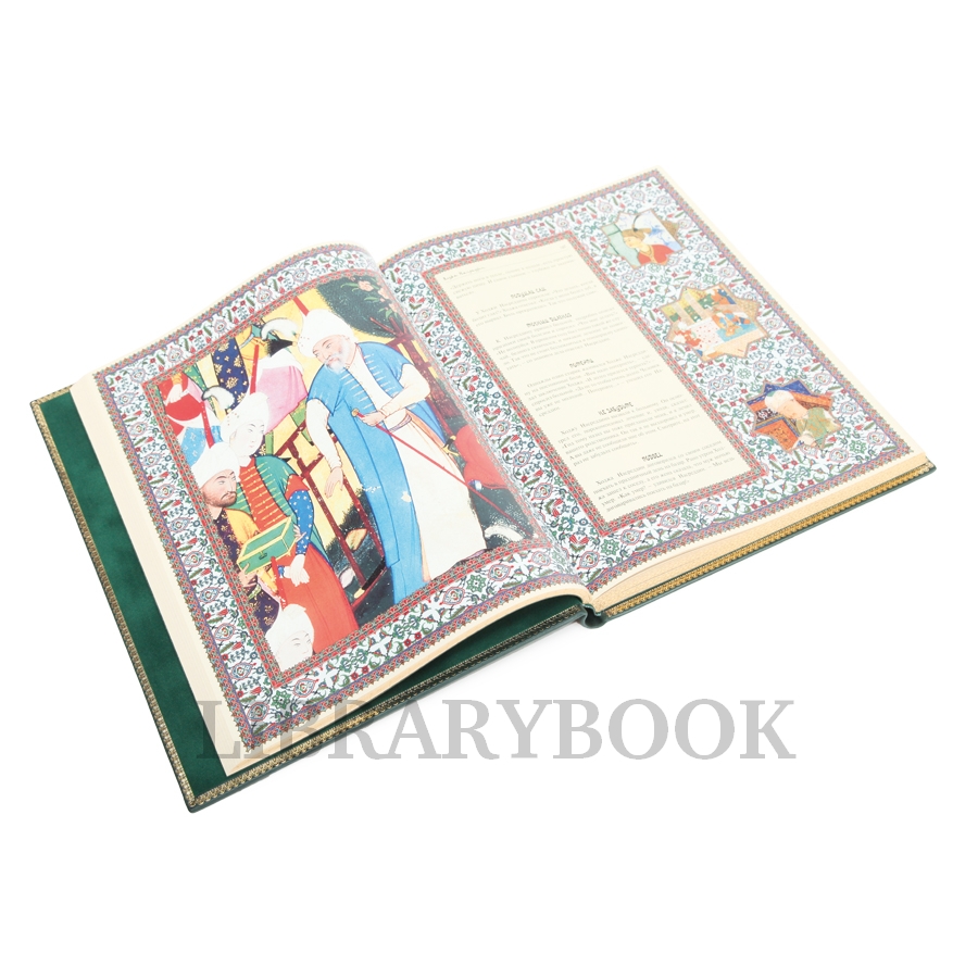 Элитное издание книги Подлинные рассказы из жизни Ходжи Насреддина в кожаном переплете