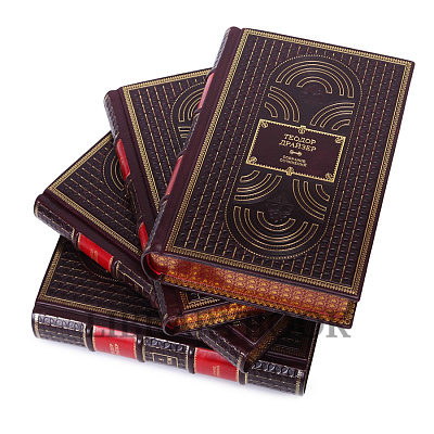 Эксклюзивное издание книги Теодор Драйзер. Собрание сочинений в 8 томах в кожаном переплете