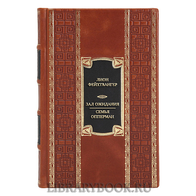 Коллекционная книга Лион Фейхтвангер Зал ожидания. Семья Опперман в кожаном переплете