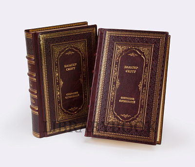 Эксклюзивные книги Вальтер Скотт. Собрание сочинений в 20 томах в кожаном переплете