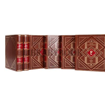 Элитное издание книги Великие науки 9 томах в кожаном переплете