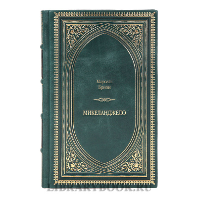 Подарочная книга Микеланджело Марсель Брион в кожаном переплете